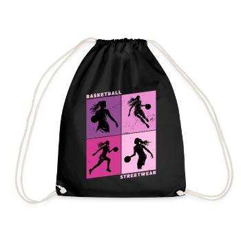 Basket-ball Femme Basketteur Joueur de basket-ball - Sac de sport léger - noir - Devant