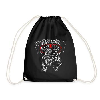BORDER TERRIER drôle lunettes chiens wilsigns - Sac de sport léger - noir - Devant