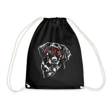 NOVA SCOTIA DUCK TOLLING RETRIEVER Dog Wilsigns - Drawstring Bag - black - Front