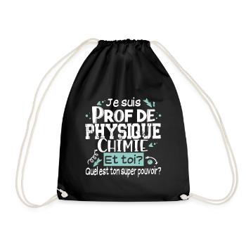 Prof Physique Chimie Professeur Collège Lycée - Sac de sport léger - noir - Devant