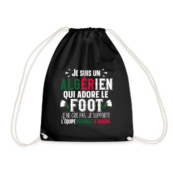 Algérien Algérie Football Foot Cadeau Humour Sport - Sac de sport léger - noir - Devant