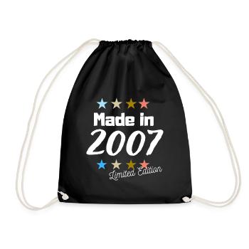 Made in 2007 Limited Edition Vintage Birthday - Drawstring Bag - black - Front