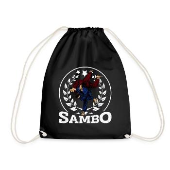 Sambo Martial Arts Wrestling Russia Sport - Drawstring Bag - black - Front