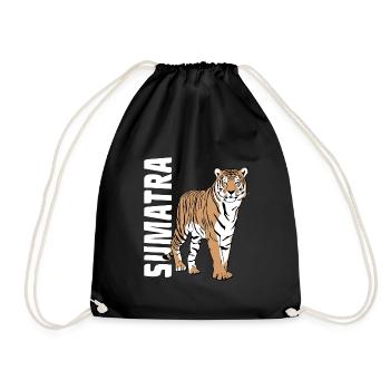 Sumatra - Tiger - Turnbeutel - Schwarz - Vorne