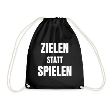 Aiming instead of playing - Drawstring Bag - black - Front