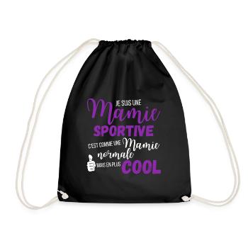 Je suis une mamie sportive - Sac de sport léger - noir - Devant