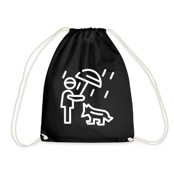 Sauver les chiens Sauver le propriétaire du chien Graphique - Sac de sport léger - noir - Devant