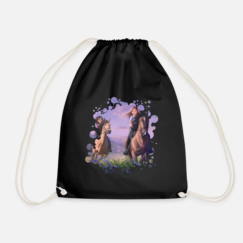 Friendship - Drawstring Bag - black
