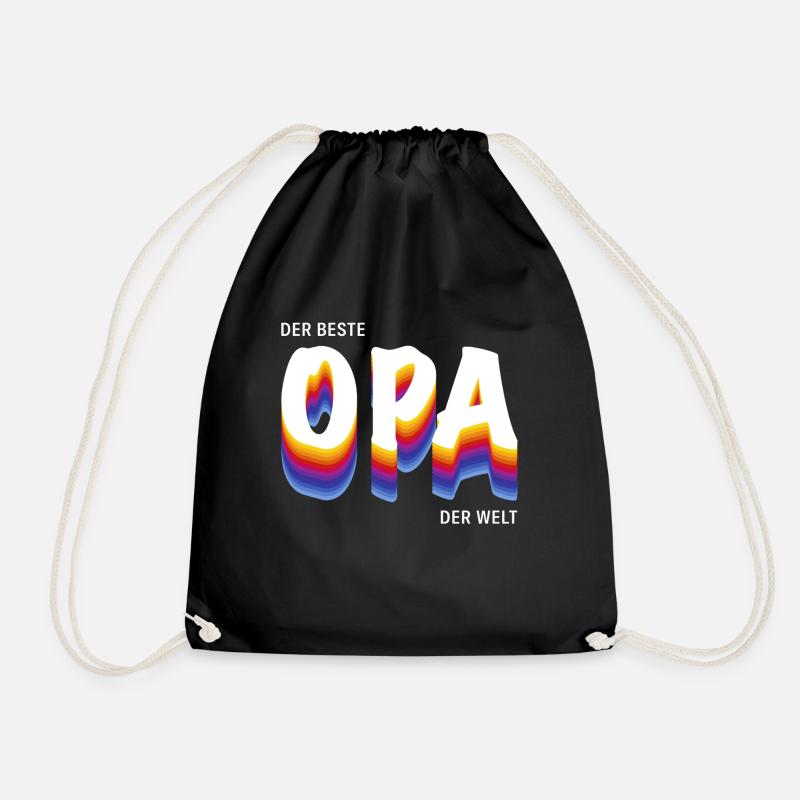 der beste Opa der Welt - Turnbeutel - Schwarz