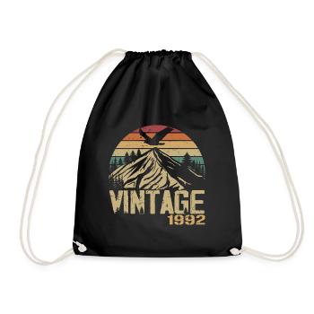 Vintage 1992 Cadeau Anniversaire 1992 Retro 1992 - Sac de sport léger - noir - Devant