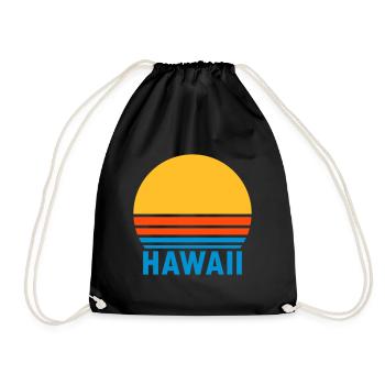 Hawaii (geteilte Sonne) - Turnbeutel - Schwarz - Vorne
