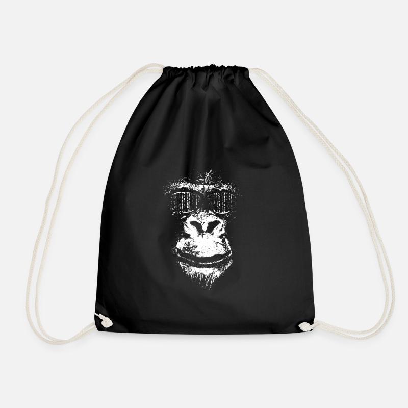 Gorillamann als lustiges Geschenk - Turnbeutel - Schwarz