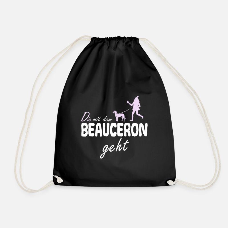 Beauceron die mit dem geht Spruch - Turnbeutel - Schwarz