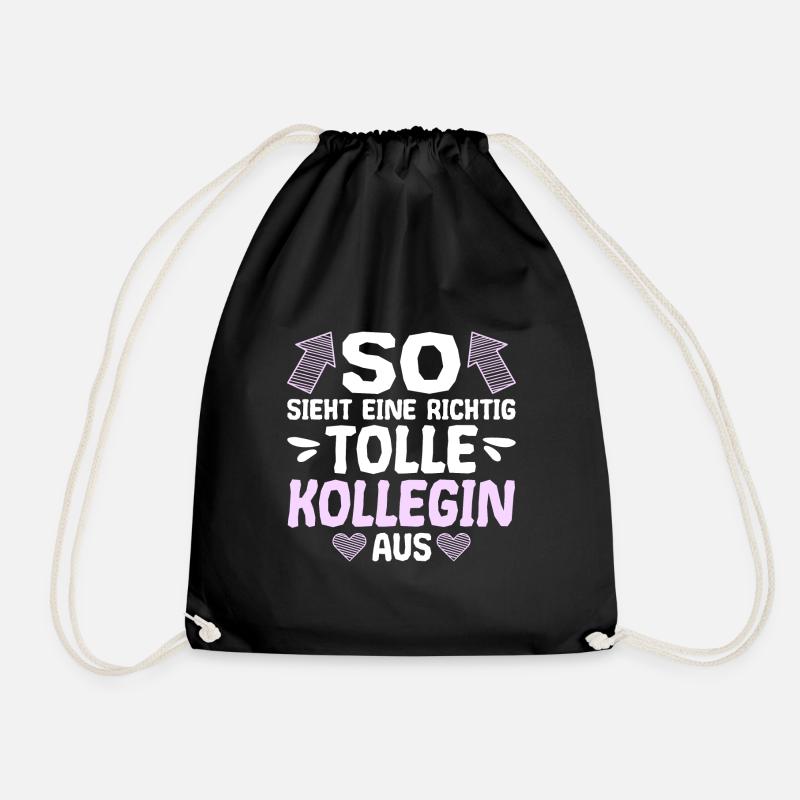 So sieht eine richtig tolle Kollegin aus - Turnbeutel - Schwarz