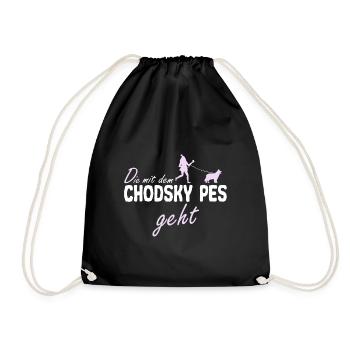 Chodsky Pes Bohemian Shepherd Funny saying - Drawstring Bag - black - Front