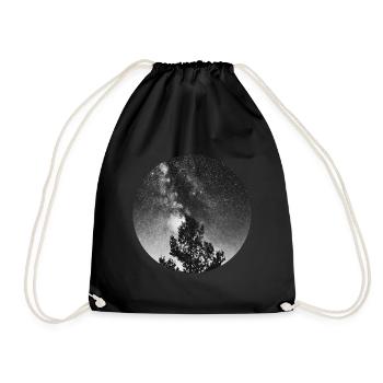 Milky Way With Tree - Drawstring Bag - black - Front