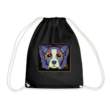 dog night - Drawstring Bag - black - Front
