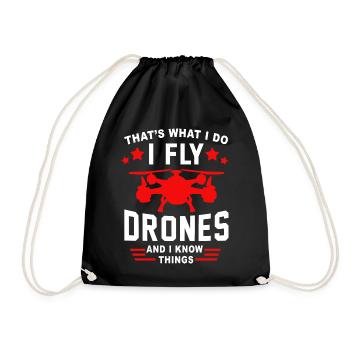 drone - Sac de sport léger - noir - Devant