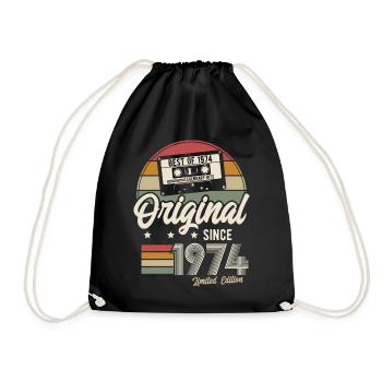 Original depuis 1974 Vintage Retro Anniversaire - Sac de sport léger - noir - Devant