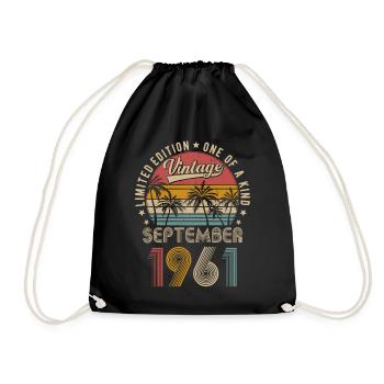 Millésime 1961 Vintage Anniversaire Rétro - Sac de sport léger - noir - Devant