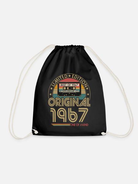 Jahrgang 1967 geboren Vintage Retro Geburtstag - Turnbeutel - Schwarz