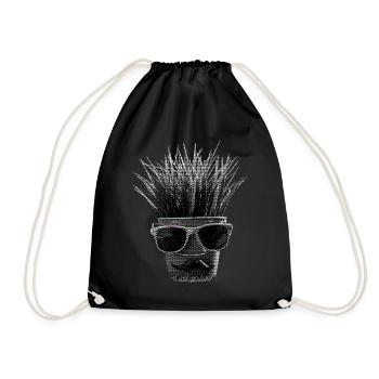 "Hipster aux herbes !! - Sac de sport léger - noir - Devant