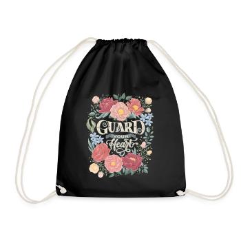 Guard Your Heart - Turnbeutel - Schwarz - Vorne