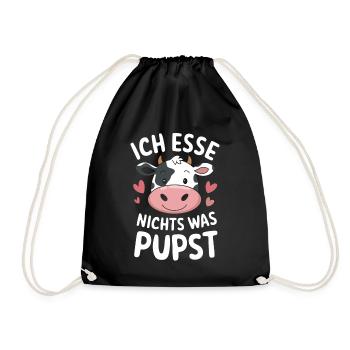Vegetarian Vegan Veggie Vegetarian - Drawstring Bag - black - Front