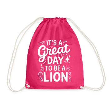 Lion Lion Animal Africa - Drawstring Bag - fuchsia - Front