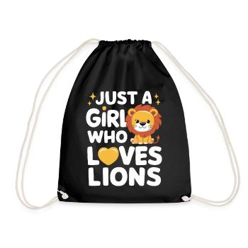Lion Lion Animal Africa - Drawstring Bag - black - Front