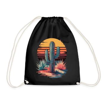 Cactus Cactus Plante du désert - Sac de sport léger - noir - Devant