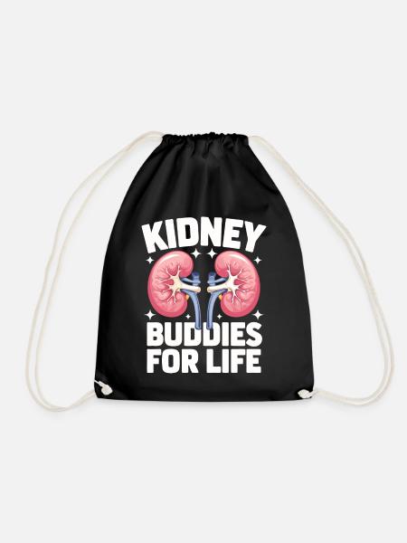 Nierenspender Niere Organspender - Turnbeutel - Schwarz