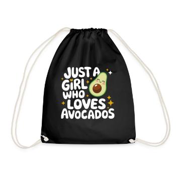 Avocado Essen Guacamole Vegan - Turnbeutel - Schwarz - Vorne