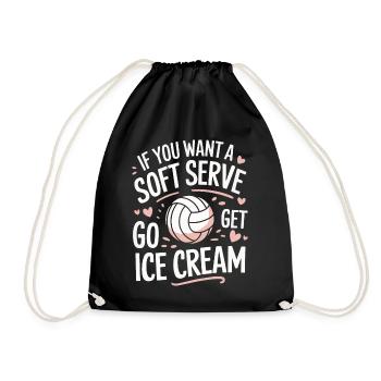 Volleyball Player Beach Volleyball Volleyball Player S - Drawstring Bag - black - Front