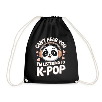 K-Pop Musik Koreanischer Pop - Turnbeutel - Schwarz - Vorne