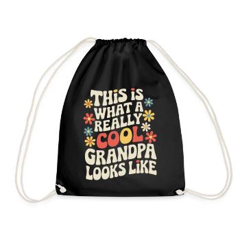 Papy Grand-père Famille Fête des pères - Sac de sport léger - noir - Devant