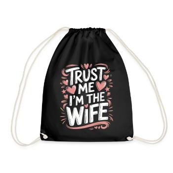 Woman Wife Partner Family Married - Drawstring Bag - black - Front