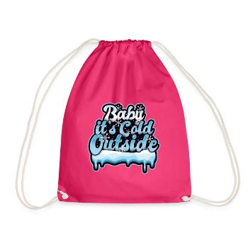 Winter kalt Frost Schnee Baby - Turnbeutel - Fuchsia - Vorne