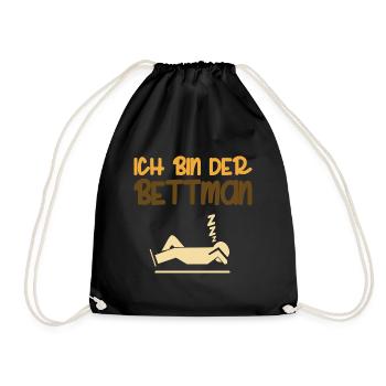 I am the Bettman - sleep, late sleepers shirt - Drawstring Bag - black - Front