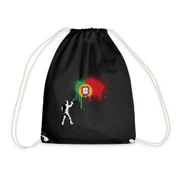 Drapeau du Portugal Drapeau italien Drapeau portugais - Sac de sport léger - noir - Devant