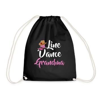 Line Dance Grandma Line Dancing Oma Country Musik - Turnbeutel - Schwarz - Vorne