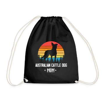 Australian Cattle Dog - Drawstring Bag - black - Front