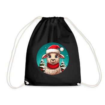 Noël des moutons - Sac de sport léger - noir - Devant