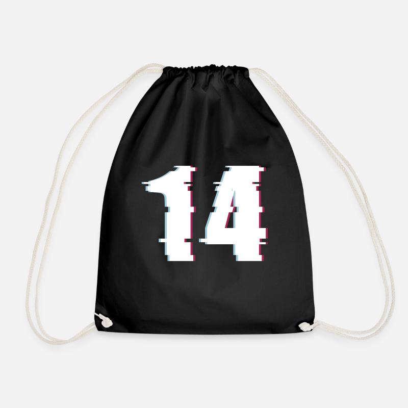 14 Quatorze nombres d’effet Déformé Numéro - Sac de sport léger - noir