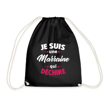 Je Suis Une Marraine Qui Déchire - Sac de sport léger - noir - Devant