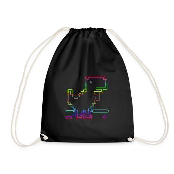 8bitletsgovector - Drawstring Bag - black - Front