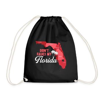 Florida Karte Don't Fauci My Florida - Turnbeutel - Schwarz - Vorne