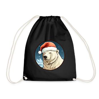 Polar Bears Christmas - Drawstring Bag - black - Front