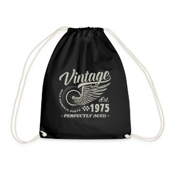 50e anniversaire 50 ans Né 1975 Homme Femme - Sac de sport léger - noir - Devant