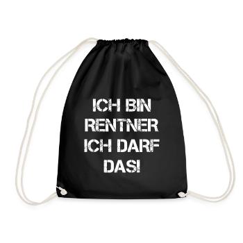 Ich Bin Rentner Ich Darf Das Rente Ruhestand - Turnbeutel - Schwarz - Vorne